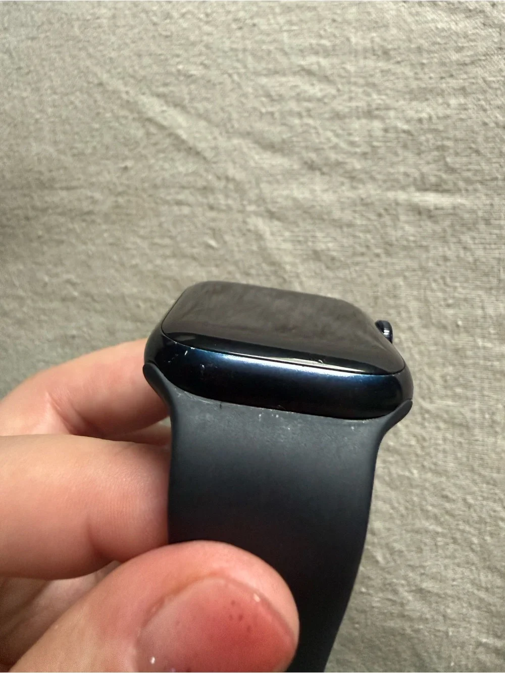 Apple Smartwatch in Black with Silicone Sport Band